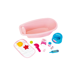 Ensemble De Bain Pour Poupée – 24 Pièces – Baignoire, Poupée, Accessoires – Dès 2 Ans – Jeu De Rôle – Cadeau Fille Garçon