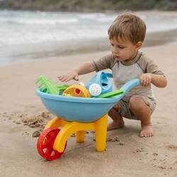 Ecoiffier Seau De Plage Potager – 17 Cm – Avec Arrosoir, Pelle, Râteau, Tamis, Moule Légume – Dès 18 Mois – Fabriqué En France