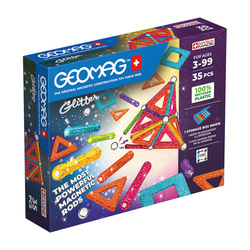 Geomag Glitter 60 Pièces – Jeu De Construction Magnétique à Paillettes – Dès 3 Ans – Fabriqué En Suisse