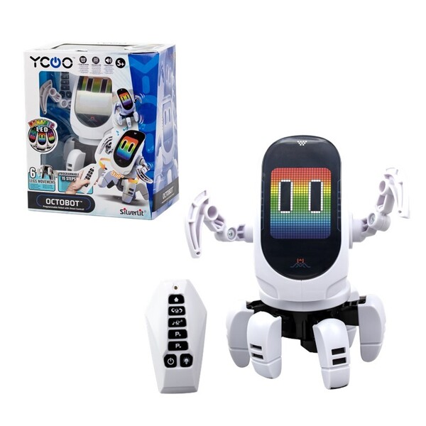 Robot Télécommandé REMOKING – Yeux LED, Bras Flexibles, Danse, 2,4 GHz, Dès 3 Ans, Jouet Éducatif Orange