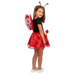 Fun Play TOWO Deguisement de Clochette fée Papillon - Ailes, Baguette, Serre -tête et Tutu - Déguisement Papillon pour Enfants 3-8 Ans -Couleur Rose indien